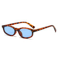 Small Cat-Eye Sonnenbrille – Leopard Blau, UV400