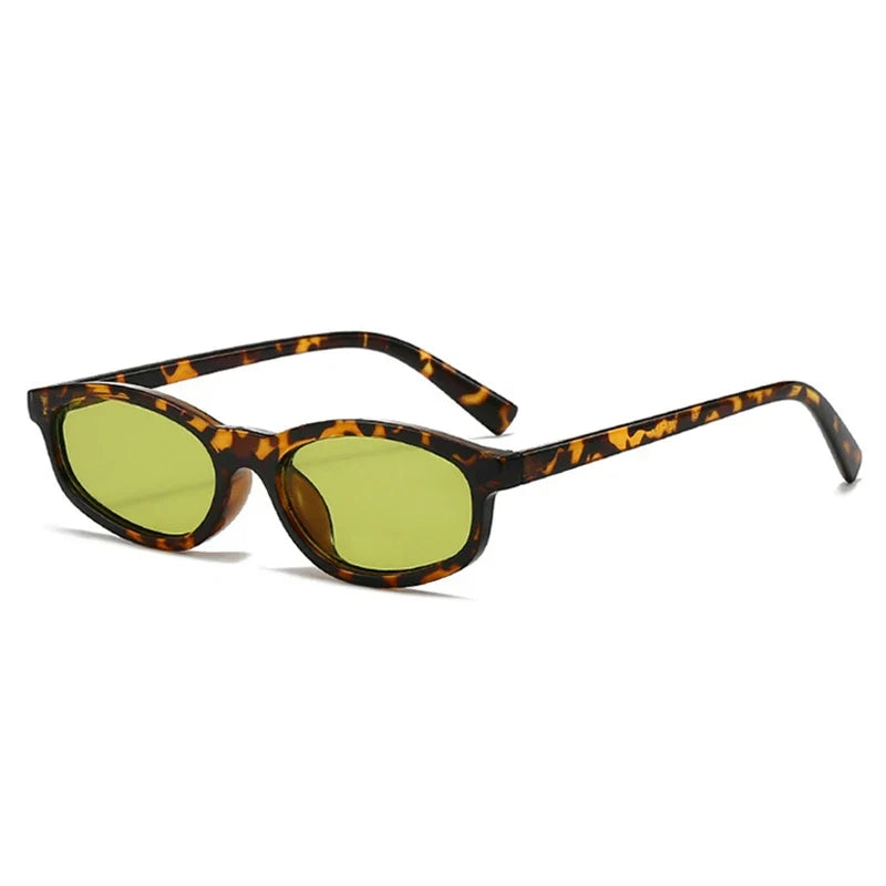 Small Cat-Eye Sonnenbrille – Leopard Grün, UV400