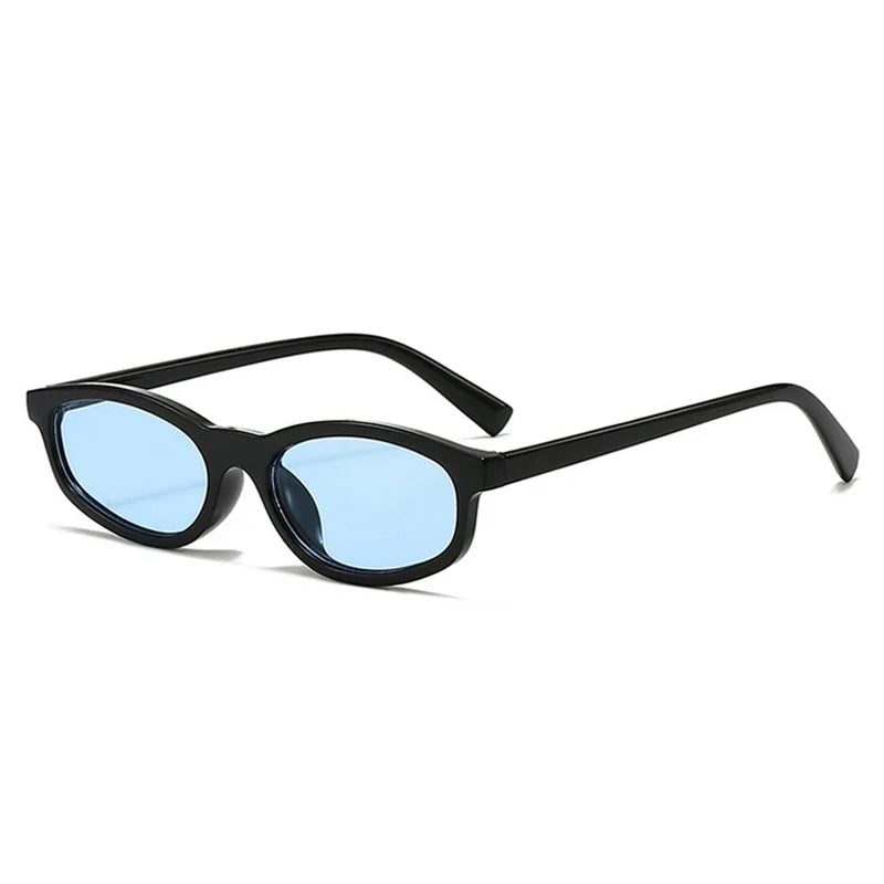 Small Cat-Eye Sonnenbrille – Schwarz Blau, UV400