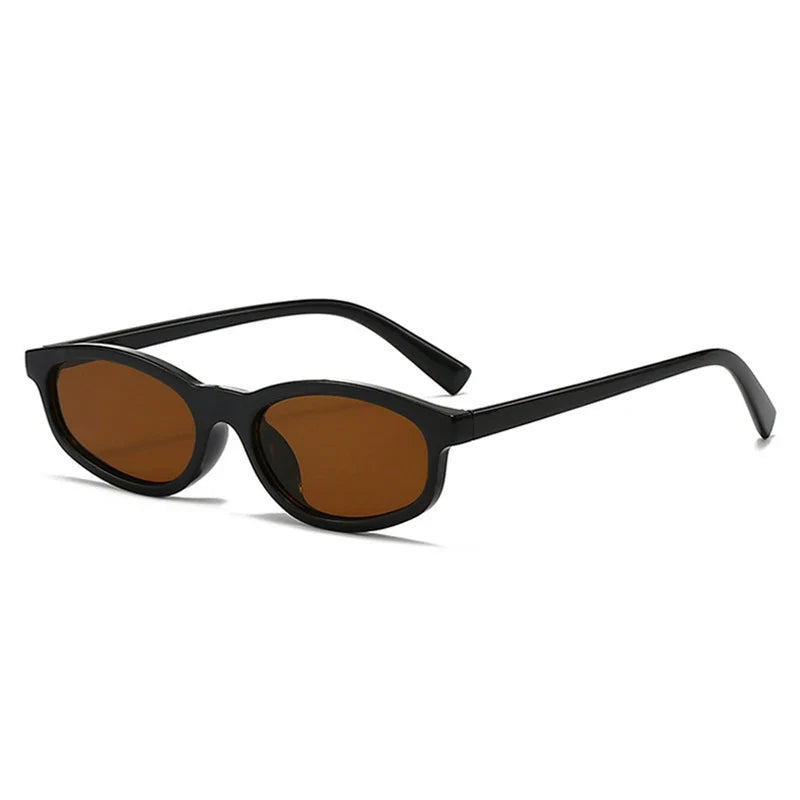 Small Cat-Eye Sonnenbrille – Schwarz Tee, UV400