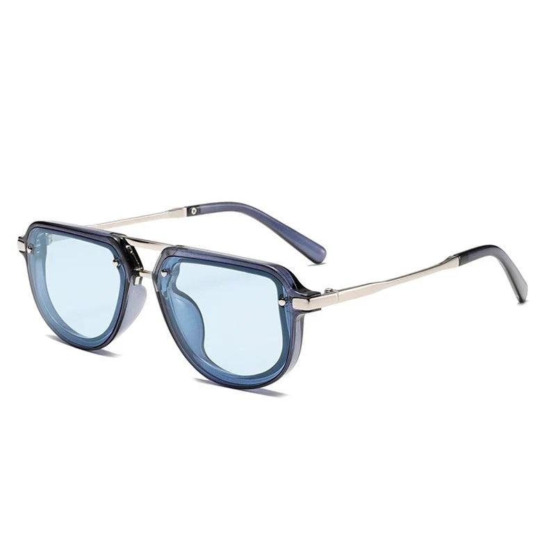 Small Oval Sonnenbrille – Blau, UV400