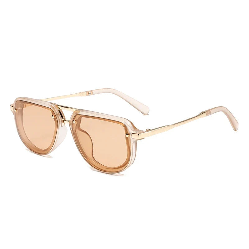 Small Oval Sonnenbrille – Champagner, UV400