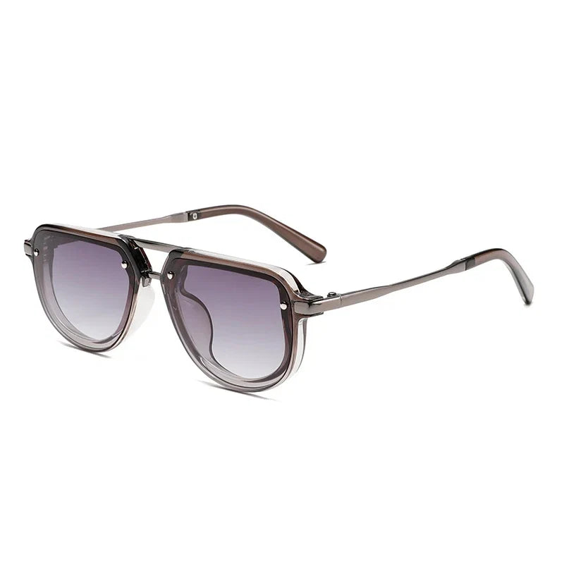Small Oval Sonnenbrille – Lila Braun, UV400