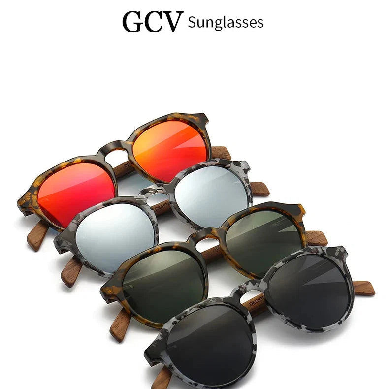 Sonnenbrille mit Holzrahmen – Polarisiert & UV400