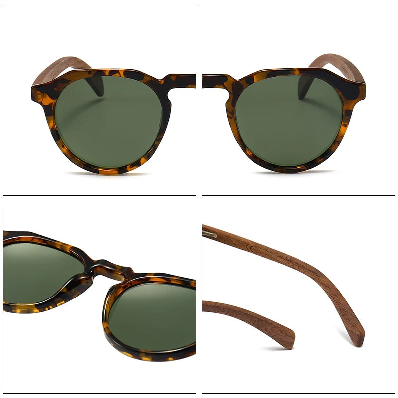 Sonnenbrille mit Holzrahmen – Polarisiert & UV400