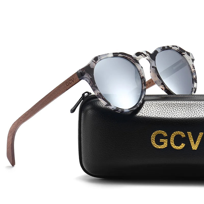 Sonnenbrille mit Holzrahmen – Polarisiert & UV400