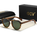 Sonnenbrille mit Holzrahmen – Polarisiert & UV400 – Grün, polarisiert, UV400
