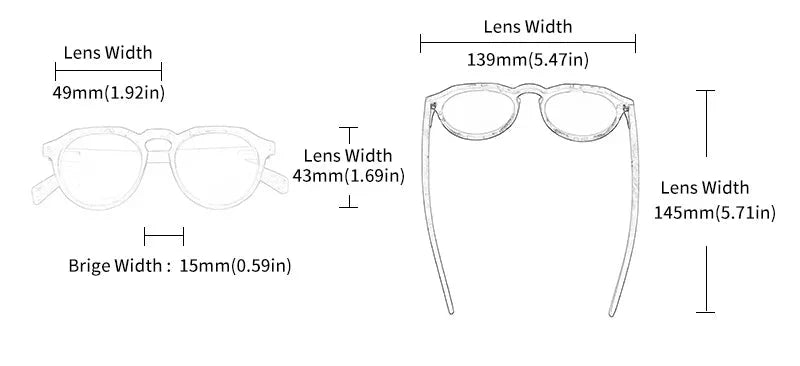 Sonnenbrille mit Holzrahmen – Polarisiert & UV400