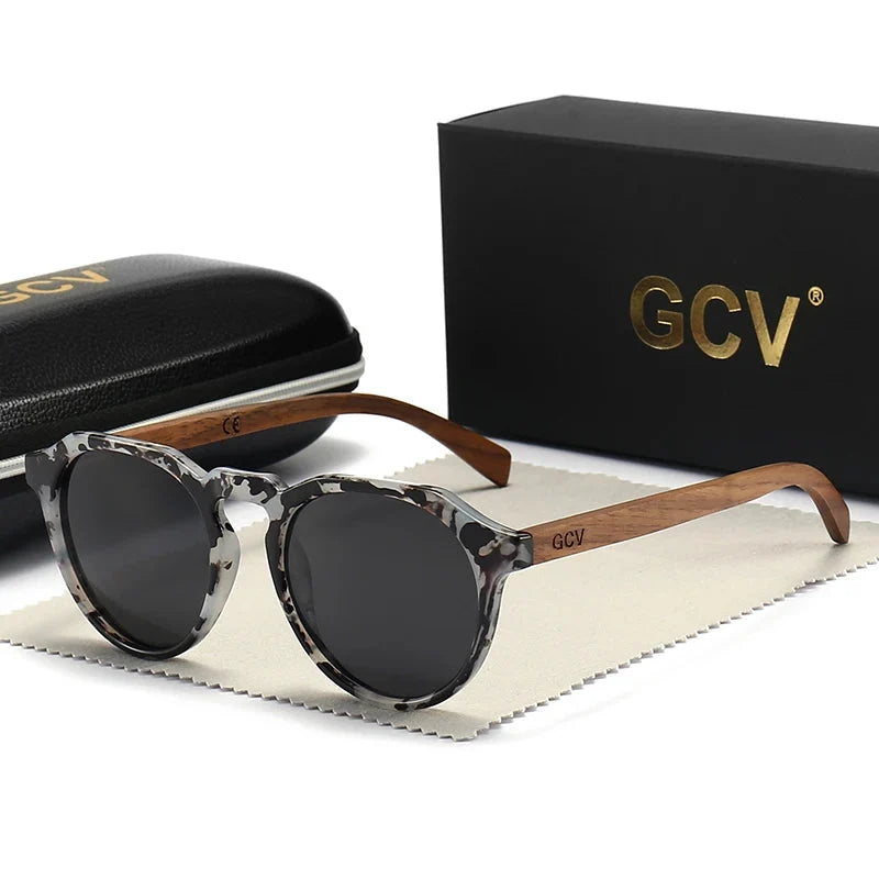 Sonnenbrille mit Holzrahmen – Polarisiert & UV400