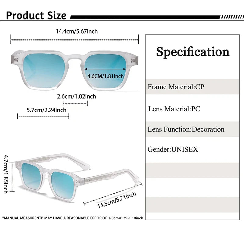 Sonnenbrille mit transparentem Rahmen – UV400
