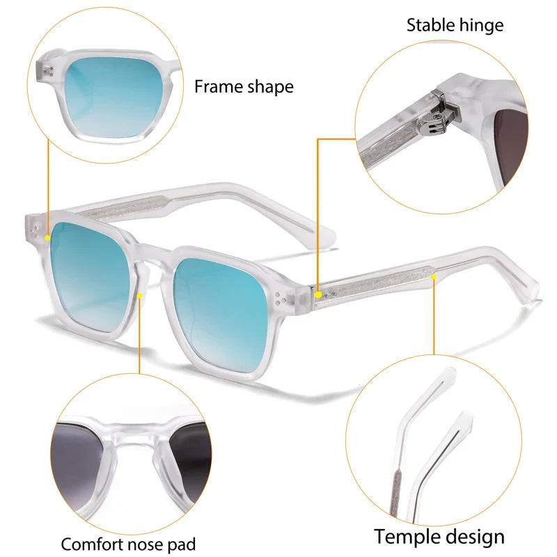 Sonnenbrille mit transparentem Rahmen – UV400