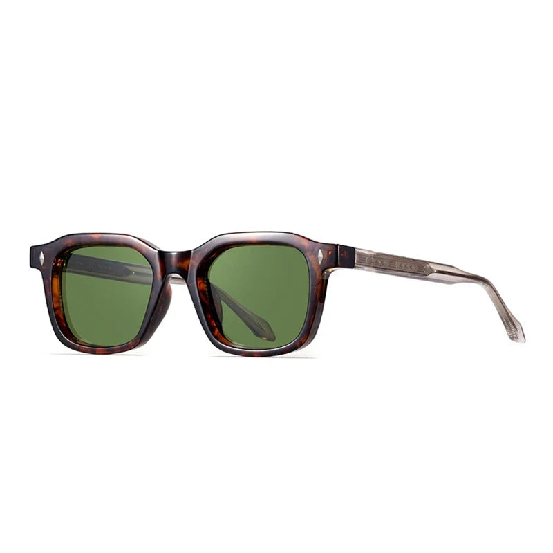 Square Sonnenbrille – Leopard, UV400