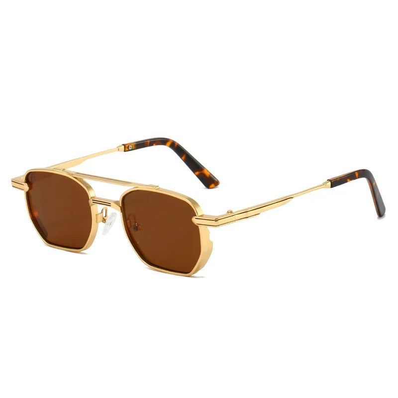 Square Sonnenbrille mit Doppelsteg – UV400
