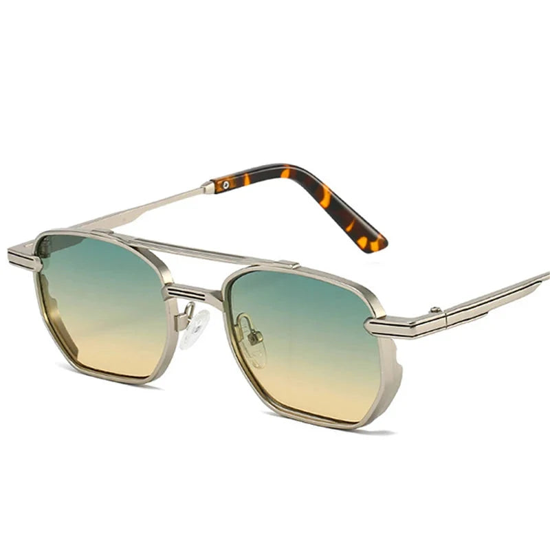 Square Sonnenbrille mit Doppelsteg – UV400