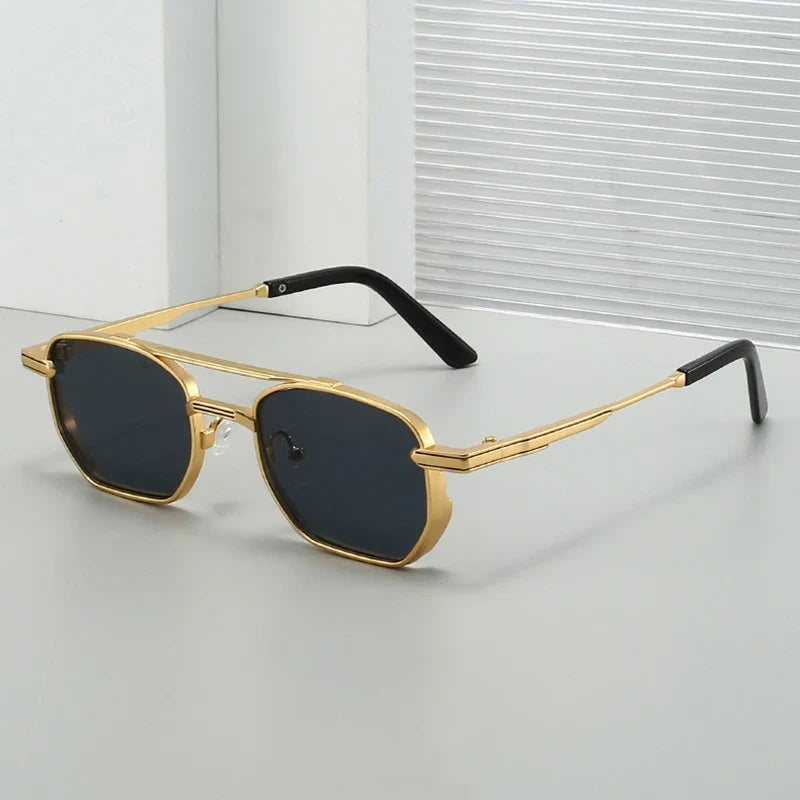 Square Sonnenbrille mit Doppelsteg – UV400