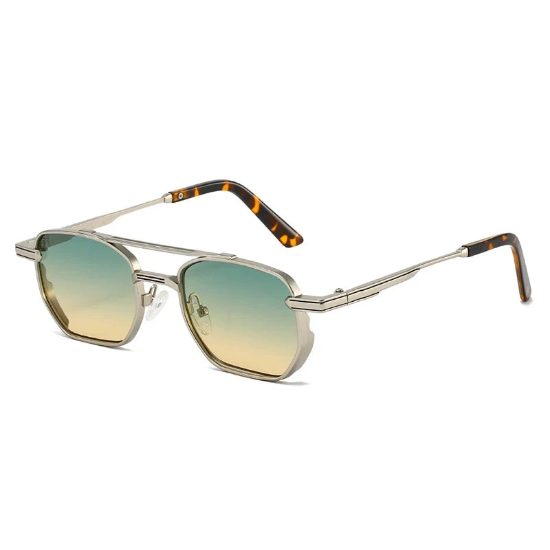 Square Sonnenbrille mit Doppelsteg – UV400