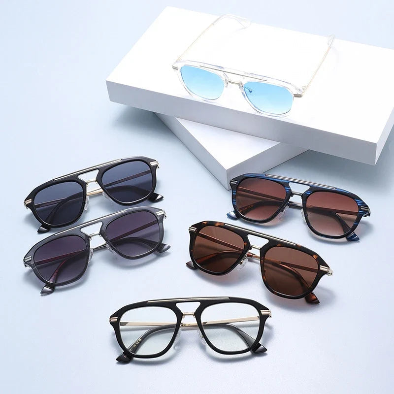 Square Sonnenbrille mit Doppelsteg – Produktansicht 3, UV400