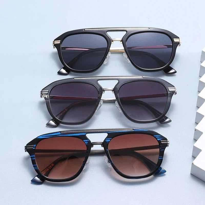 Square Sonnenbrille mit Doppelsteg – Produktansicht 4, UV400