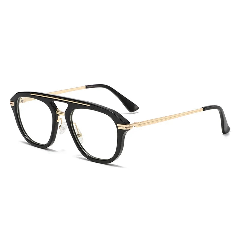 Square Sonnenbrille mit Doppelsteg – Transparent, UV400