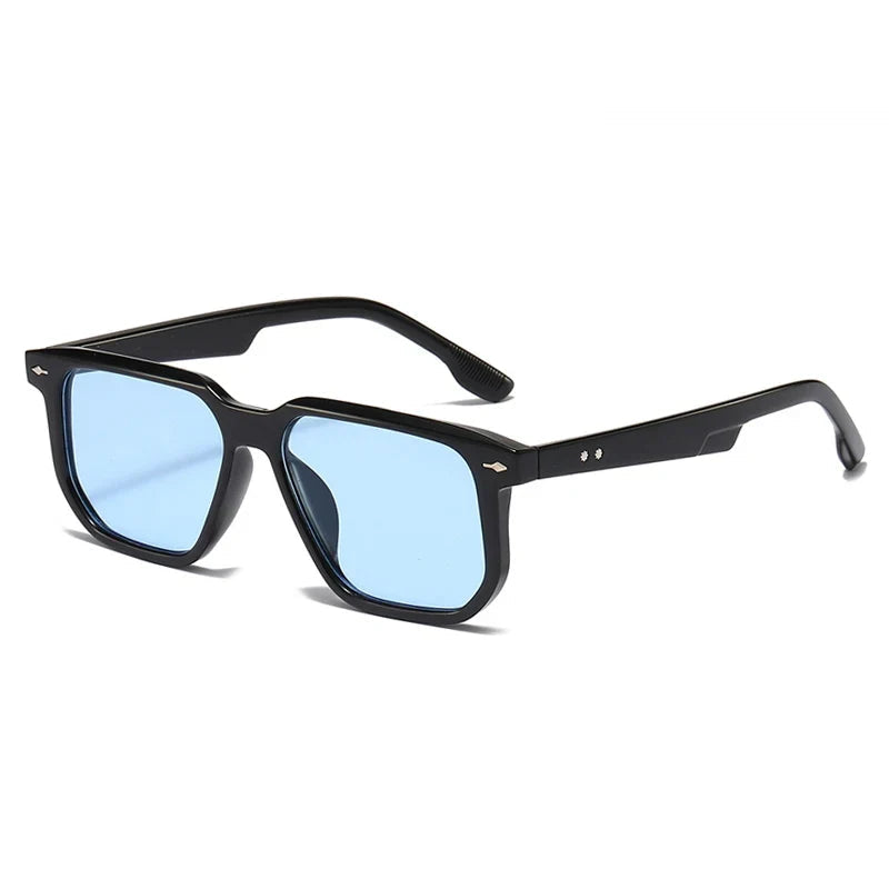 Square Sonnenbrille – Schwarz Blau, UV400