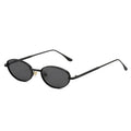 Vintage Oval Sonnenbrille – Schwarz, UV400
