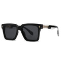 Vintage Square Sonnenbrille – Schwarz, UV400