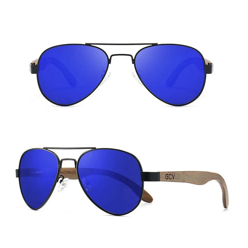 Sonnenbrille aus Walnussholz – Polarisiert & UV400 – Produktansicht 1, polarisiert, UV400